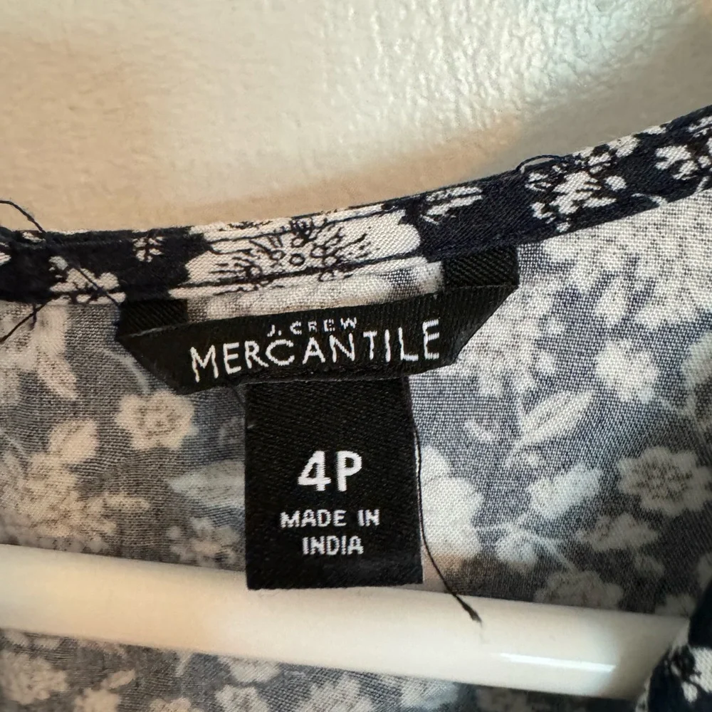 JCrew Mercantile Flowered Dress 4P - Picture 3 of 4